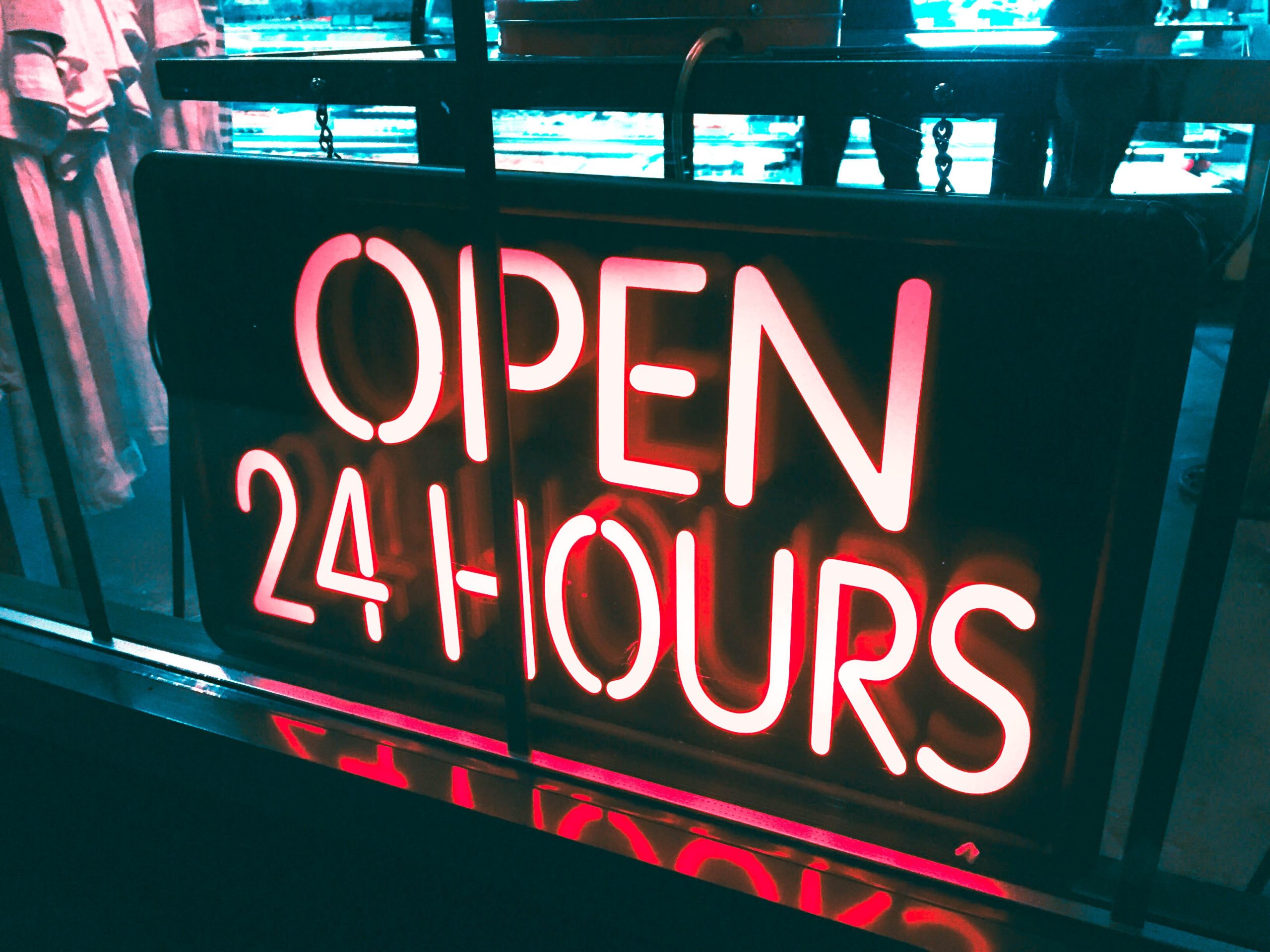 neon, open, 24 hours